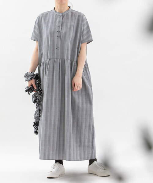 nop de nod（ノップドゥノッド） ワンピース フリルタイ付きワンピース