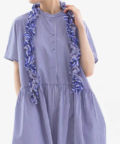 nop de nod（ノップドゥノッド） ワンピース フリルタイ付きワンピース