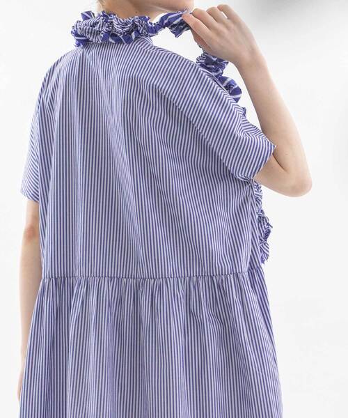 nop de nod（ノップドゥノッド） ワンピース 夏 半袖 フリルタイ付き