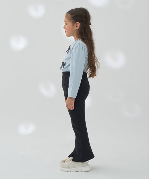 パンツ 「ともパン」ハートポケット裾スリットフレアパンツ「子供服