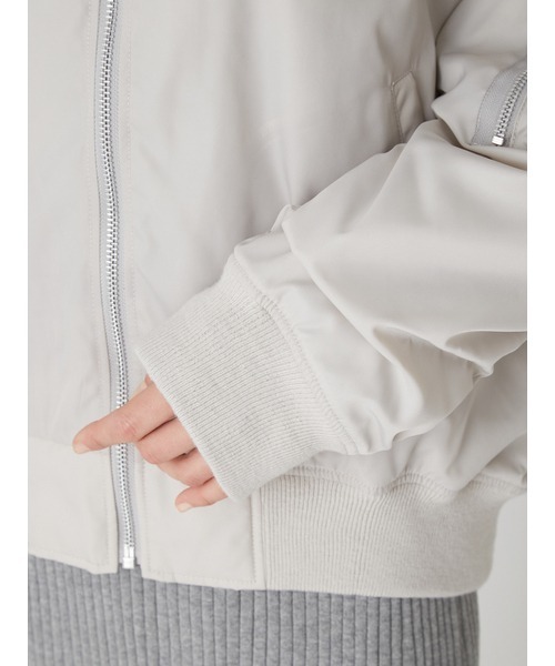「Mila Owen」 ジップアップブルゾン 0 アイボリー レディース_画像6