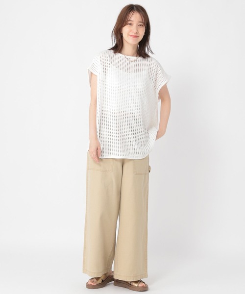 AP STUDIO リネン メッシュ フーディ トップス FREAK'S STORE（フリークスストア） tシャツ メッシュトップス/ シアー