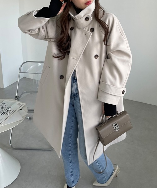 「andme」 ステンカラーコート L ブラウン レディース_画像5