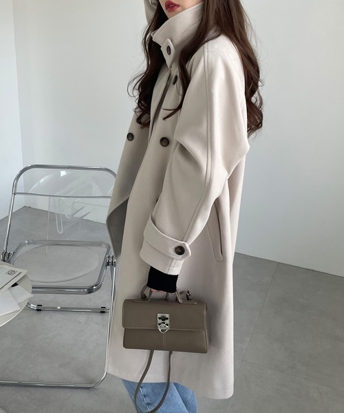 「andme」 ステンカラーコート L ブラウン レディース_画像7