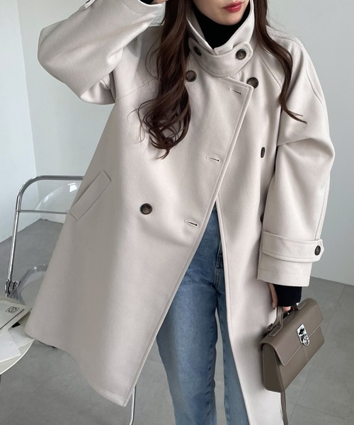 「andme」 ステンカラーコート L ブラウン レディース_画像9