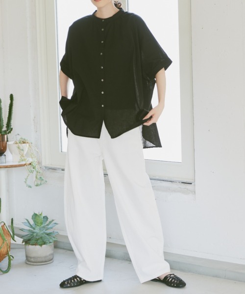 「Libra Cue」 加工デニムパンツ 2 ライトブルー レディース