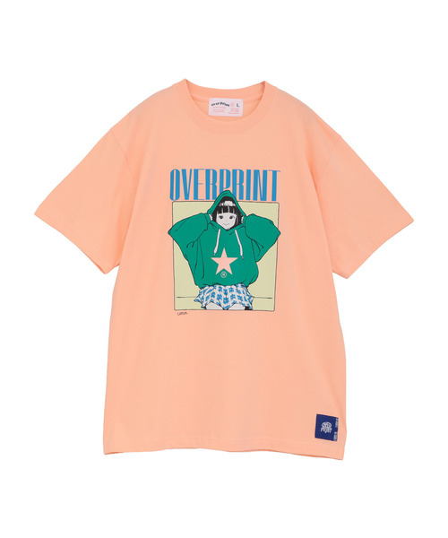 over print（オーバープリント） tシャツ 「over print」HOODIE GIRL