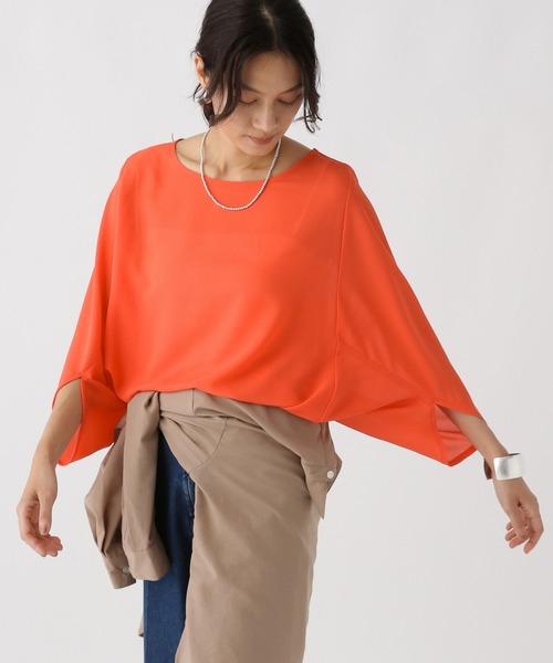 Elura（エルーラ） ブラウス シャツ 袖スリットドルマンプルオーバー