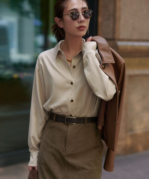 ブラウス シャツ 「見上愛さん着用/Oggi10月号掲載/洗える」ス