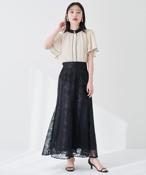 「natural couture」 半袖ブラウス FREE オフホワイト レディース_画像6