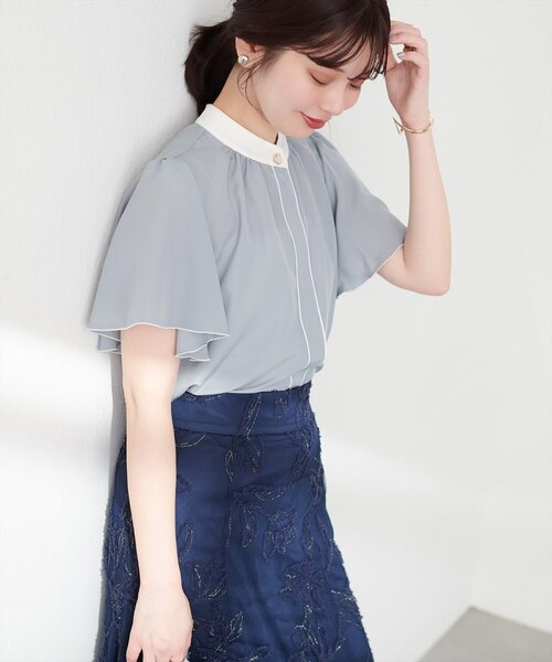 「natural couture」 半袖ブラウス FREE オフホワイト レディース_画像9