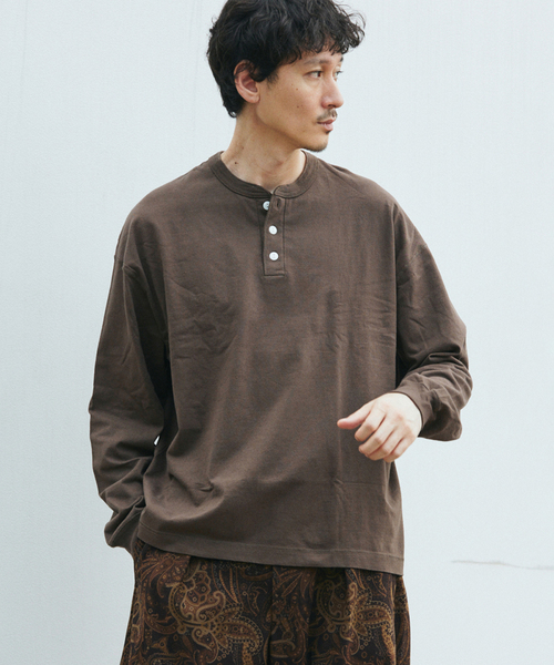 Healthknit（ヘルスニット） ヘンリーネック tシャツ 別注 ヘンリー