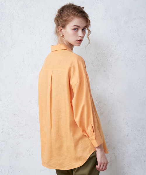 「LE SOUK HOLIDAY」 7分袖シャツ L オフホワイト レディース_画像5