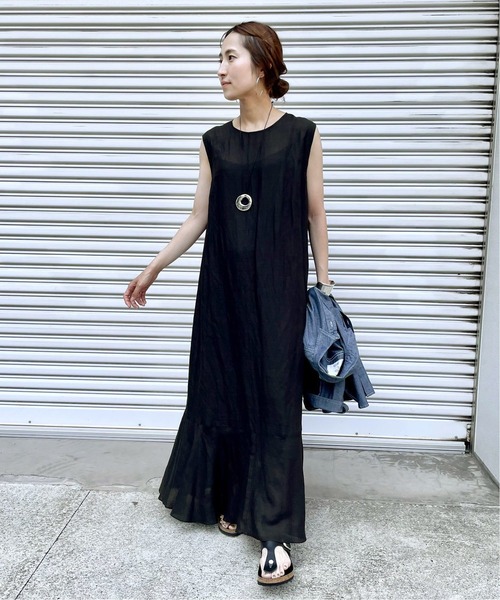 FRAMeWORK（フレームワーク） ノースリーブワンピース FREE ブラック