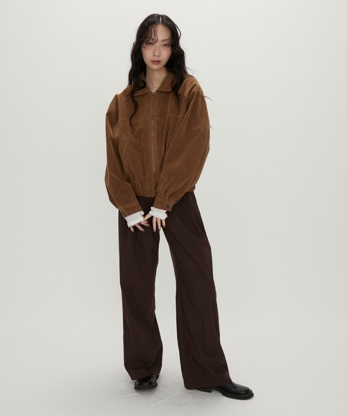 NUJOH ブルゾン アウター Soft Suede Blouson Jacket / ソフトスエード