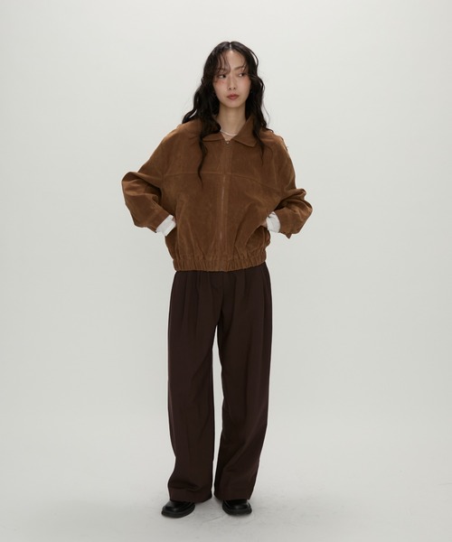 ジャケット・アウター ounce soft suede jacket NUJOH ブルゾン アウター Soft Suede Blouson Jacket / ソフトスエード