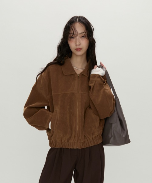 NUJOH ブルゾン アウター Soft Suede Blouson Jacket / ソフトスエード