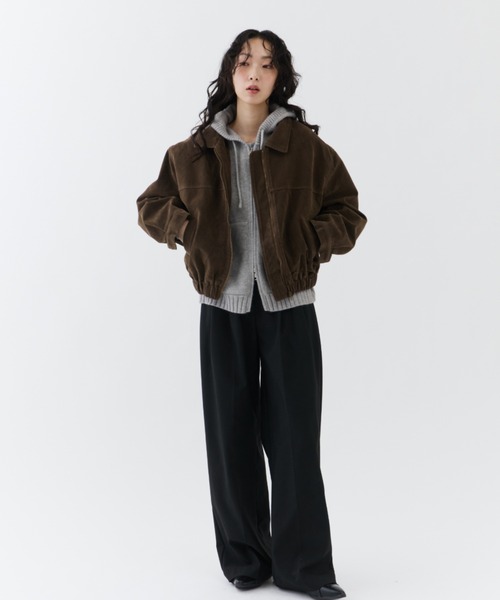 NUJOH ブルゾン アウター Soft Suede Blouson Jacket / ソフトスエード