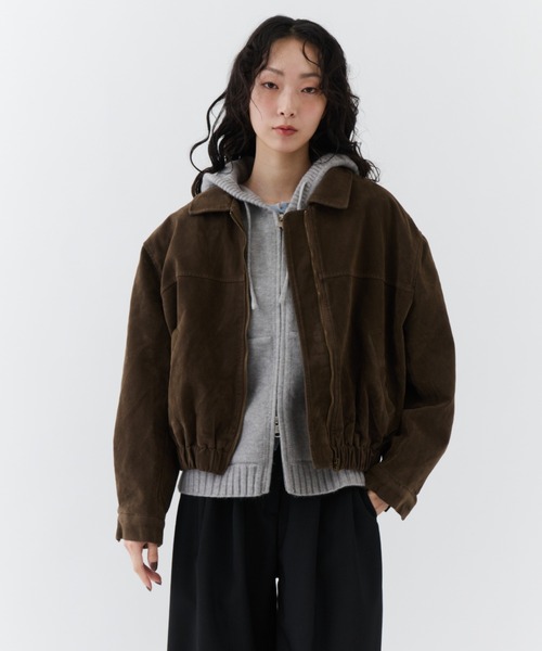 NUJOH ブルゾン アウター Soft Suede Blouson Jacket / ソフトスエード