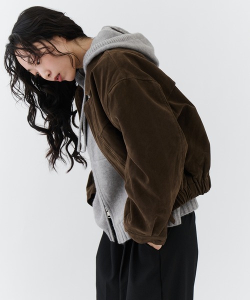 NUJOH ブルゾン アウター Soft Suede Blouson Jacket / ソフトスエード
