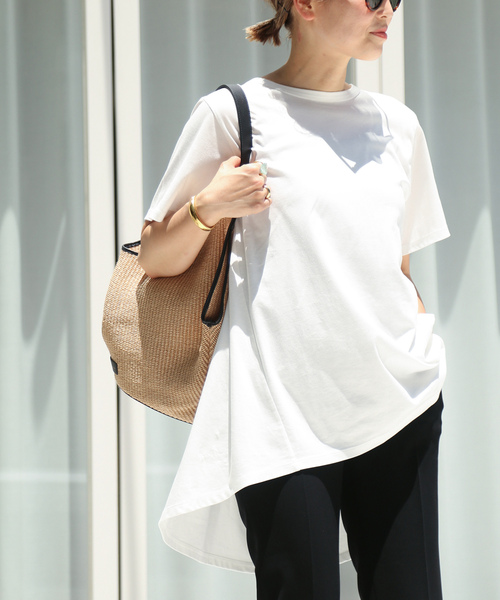「CELERI」 半袖Tシャツ - ブラック レディースの画像