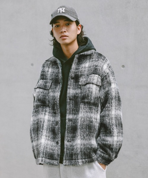 RAGEBLUE（レイジブルー） ブルゾン アウター SHAGGY CHECK CPO JACKET