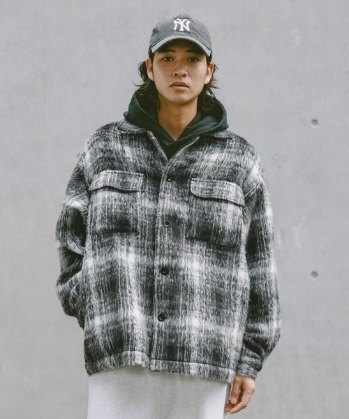 RAGEBLUE（レイジブルー） ブルゾン アウター SHAGGY CHECK CPO JACKET