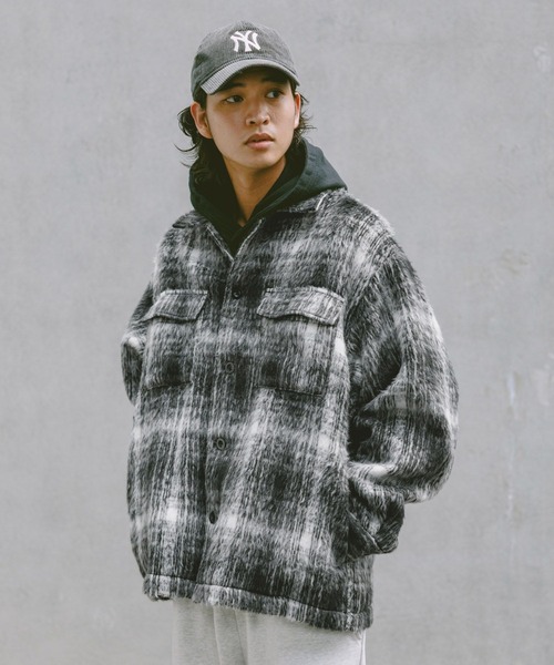 RAGEBLUE（レイジブルー） ブルゾン アウター SHAGGY CHECK CPO JACKET