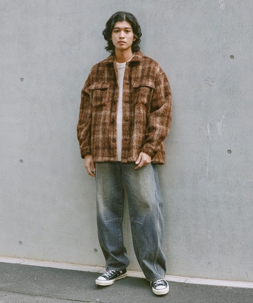 RAGEBLUE（レイジブルー） ブルゾン アウター SHAGGY CHECK CPO JACKET