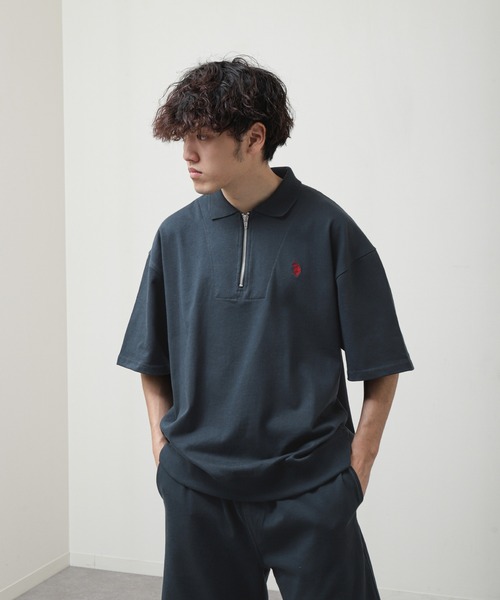 「U.S. POLO ASSN.」 半袖ポロシャツ LARGE オフホワイト メンズ_画像4