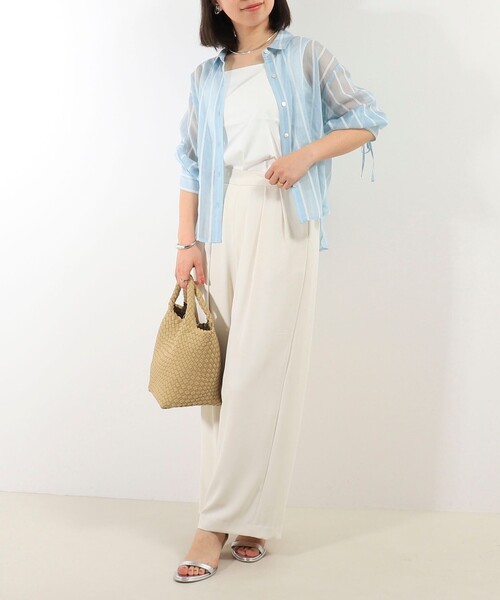 「NOLLEY'S LIGHT」 7分袖シャツ 38 イエロー レディース_画像8