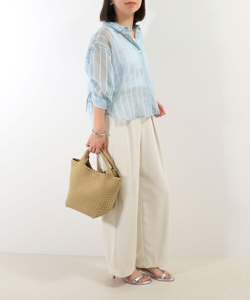 「NOLLEY'S LIGHT」 7分袖シャツ 38 イエロー レディース_画像9