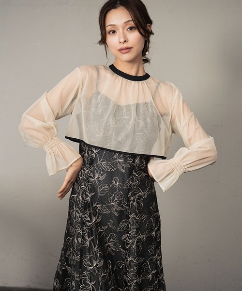 GIRL DRESS FOR NOW パーティードレス ドレス ダブルリボンボレロ