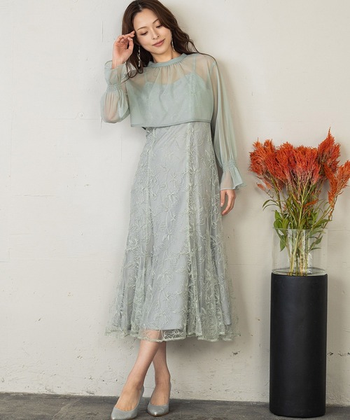 GIRL DRESS FOR NOW パーティードレス ドレス ダブルリボンボレロ