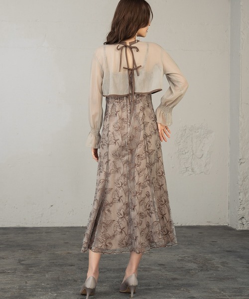 GIRL DRESS FOR NOW パーティードレス ドレス ダブルリボンボレロ 