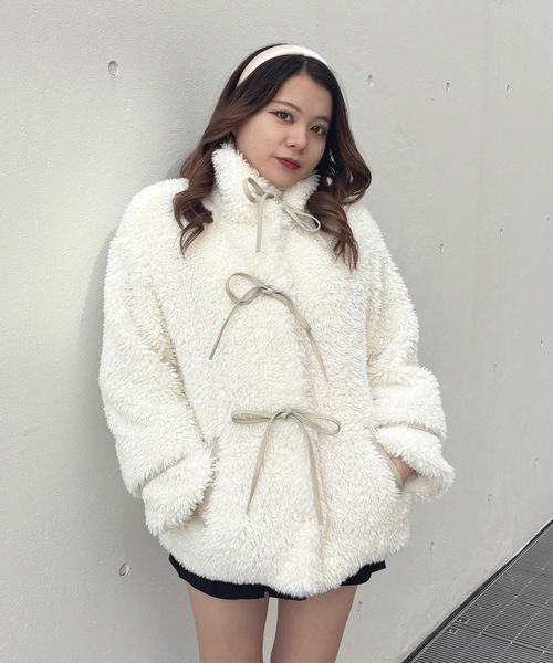 one way（ワンウェイ） ダウンコート ダウンジャケット リボンボア