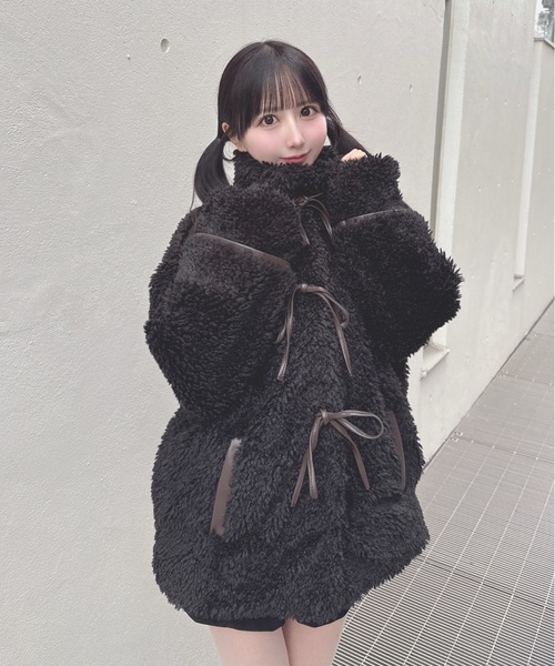 one way（ワンウェイ） ダウンコート ダウンジャケット リボンボア