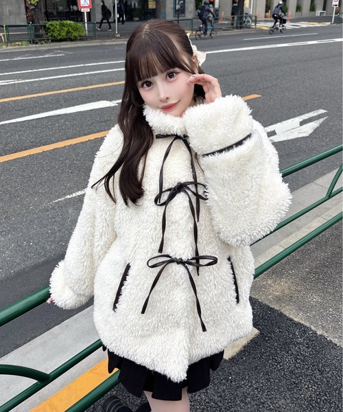 one way（ワンウェイ） ダウンコート ダウンジャケット リボンボア