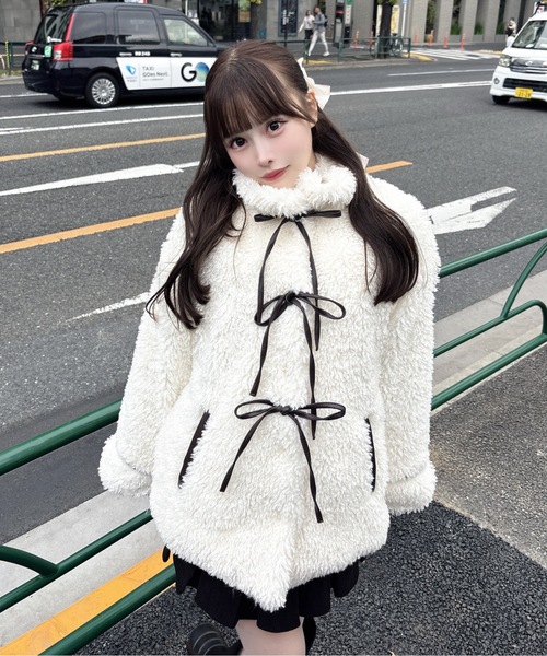 one way（ワンウェイ） ダウンコート ダウンジャケット リボンボア