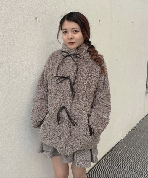 one way（ワンウェイ） ダウンコート ダウンジャケット リボンボア