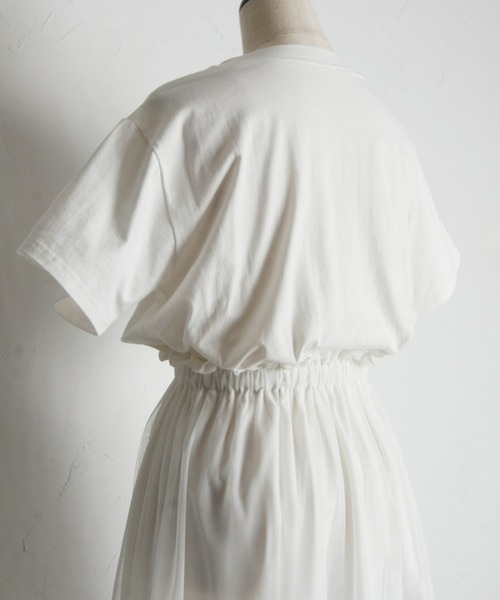 「&. NOSTALGIA」 ドッキングワンピース M チャコールグレー レディース_画像4