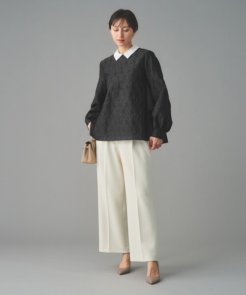 mismis♡unitedarrows♡ツートーンジャガードブラウス ツートーン ジャガード ブラウス