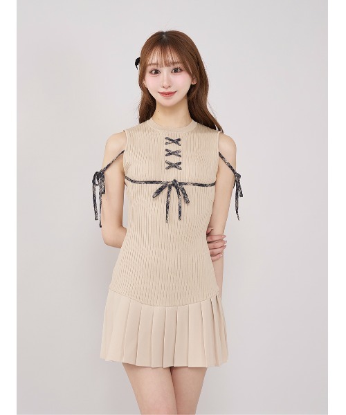 Darich」 ニットワンピース FREE ベージュ レディース Darich バック