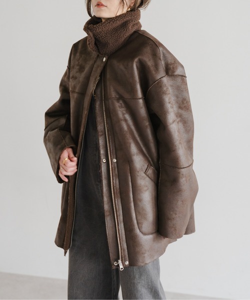 Bonjour Sagan（ボンジュールサガン） ムートンコート ボアコート