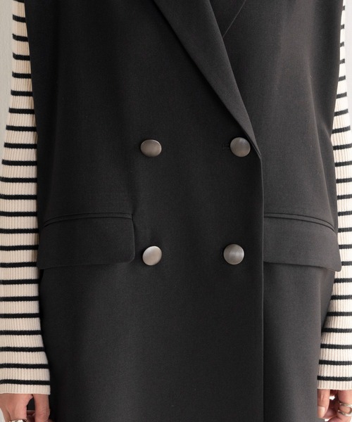 EUCLAID（エウクレイド） ベスト ジレ 「雑誌掲載」ダブルボタン