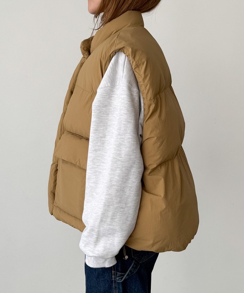   Jeans フード付きダウンベスト izf-9876.jpg
