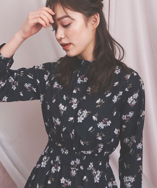 「NOELA」 長袖ワンピース FREE ブラック レディース_画像4