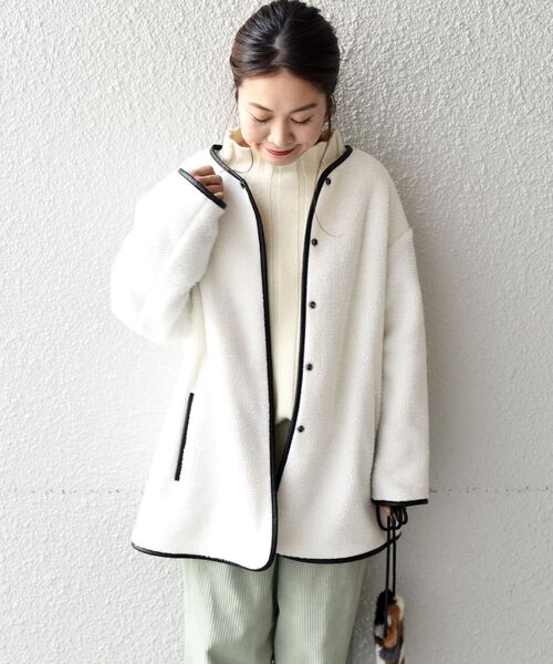 SHIPS（シップス） ノーカラーコート ONE SIZE ベージュ レディース