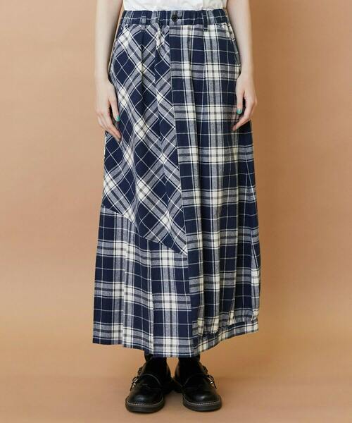 【NEW】フラボア（FRAPBOIS）/チェックパッチスカート FRAPBOIS（フラボア） スカート チェックパッチスカート : ZOZOTOWN