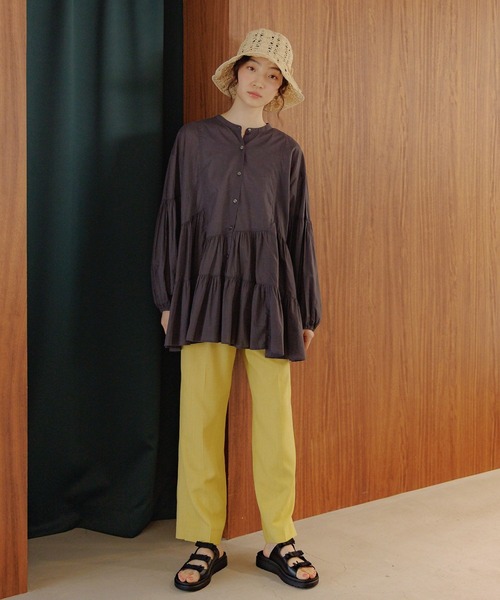 「niko and...」 長袖ブラウス LARGE チャコール レディースの画像3